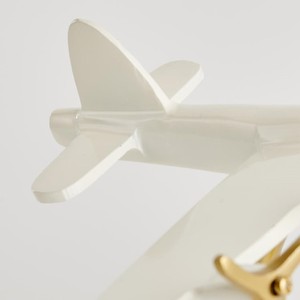 Décoration de table en aluminium pour avion Figurine d'avion en métal poli Accent moderne pour la maison Ornement de modèle d'avion en or brillant - Product Image 5