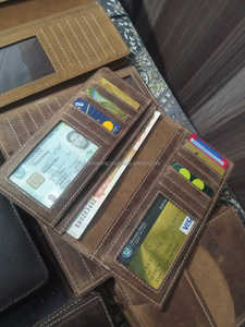 กระเป๋าสตางค์หนังแท้ใส่บัตรเครดิตบัตรประชาชนบัตรเครดิตกระเป๋าสตางค์บาง - Product Image 3