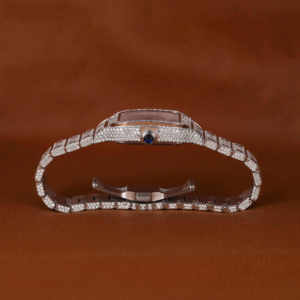 Montre mécanique unisexe personnalisable en acier inoxydable, sertie de diamants Moissanite VVS, analogique, étanche, fabrication artisanale, finition raffinée - Product Image 3