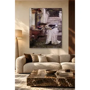 Fida Waterhouse Jeune fille sentant les fleurs au sanctuaire, impression sur toile - Product Image 5