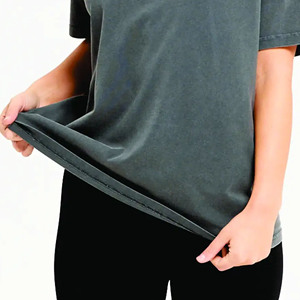 T-shirt pour femme écologique de haute qualité T-shirt en coton/polyester imprimé de logo personnalisé directement de l'usine - Product Image 6