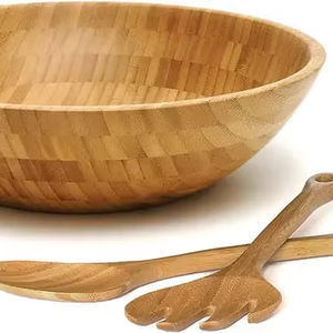 Tazón de Madera de Acacia con Diseño Moderno y Pulido, Vajilla de Lujo, Tazón de Madera para Servir Masa, para Uso en el Hogar, Hoteles y Restaurantes - Product Image 1