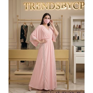 TrendsbyCp Present Luxury Modest Arabian <b>Kaftan</b> Abaya-Hand-Embellished Velvet Floor-Length Evening Dress Muslimah Formal Wear - Product Image 2