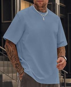 Custom Logo 300GSM Streetwear Box Cut Tee T Shirt Heavyweight RTS Product <b>TShirt</b> Graphic Cotton Oversized Boxy Fit T-Shirt <b>Men</b> - Product Image 3