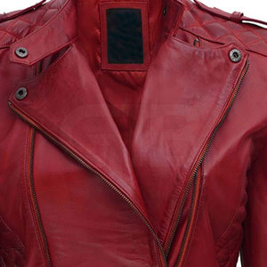 Ropa informal Tamaño adulto Mujeres Acolchado Transpirable Acabado Chaqueta de cuero genuino Fabricación de la mejor calidad - Product Image 2