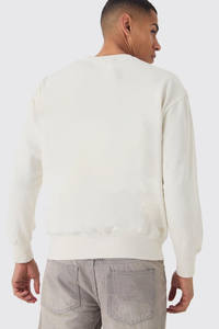 New Wholesale Slim Fit Heavyweight Gym Wear Hoodies Custom Logo Blank 100% Cotton Crew Neck <b>Sweatshirt</b> Casual Fleece 6XL - Product Image 3