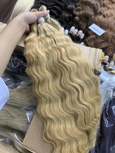 Precio al por mayor Extensiones de cabello a granel Fuertes y sin enredos Doble ahogamiento 100 gramos Todos los colores 32 pulgadas - Product Image 5