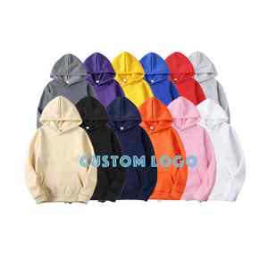 Sweat à capuche en molleton 100% coton de haute qualité pour hommes Logo personnalisé motif solide hiver éponge - Product Image 2