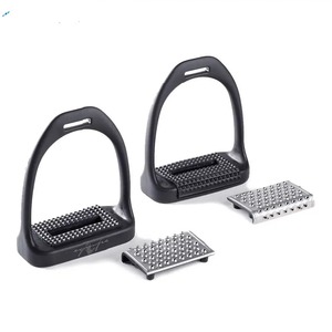 Zuol-estribo flexible de acero inoxidable para caballos, estribo de acero de seguridad de alta calidad con banda de rodadura negra, estribo de acero inoxidable de la mejor calidad - Product Image 3
