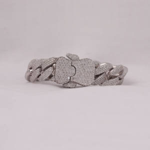 สร้อยข้อมือเพชรมอยส์ซาไนต์สีเงิน925กำไลข้อมือแฟชั่นฮิปฮอปแบบกำหนดเองกำไลข้อมือแฟชั่นสุดหรูสำหรับผู้ชาย - Product Image 2