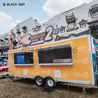 CE DOT Trailer makanan Model baru truk makanan sepenuhnya dilengkapi truk makanan truk makanan Oven Pizza portabel dengan dapur penuh