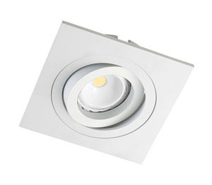 Anello inclinabile da incasso quadrato bianco in alluminio GU10 92x92mm. (Jueric 10042) - Product Image 1