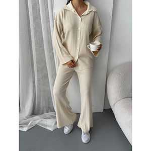 Ensemble hijab rayé élégant et décontracté 1554 Vêtements pour femmes - Product Image 4