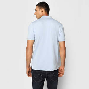 Camiseta de Jersey de Color Sólido para Hombre, 2025, 100% Algodón, Antiarrugas, Formal, Casual, Cuello Alto, Manga Corta, Corte Ajustado - Product Image 3