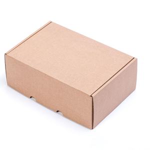 Boîte postale en carton kraft brun 28x20x12 cm, rigide et très robuste, avec laminage mat, pour snacks et fabriquée à partir de matériaux durables - Product Image 2