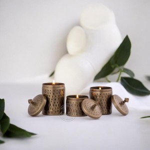 Vaso de vela de tamaño y diseño personalizado, recipiente de vela de tamaño pequeño con tapa, tarro de vela colorido, recipiente de vela - Product Image 6