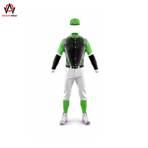 Conjunto de uniforme de béisbol de manga larga para hombre con logotipo personalizado, traje de Club transpirable de alta calidad con estampado por sublimación de talla grande disponible - Product Image 4