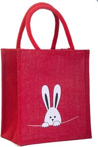 Sac cadeau élégant en jute imprimé personnalisé Textile durable de qualité supérieure avec différentes tailles d'impression en vente - Product Image 5