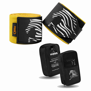 Envoltura de mano de boxeo Logotipo de parche de cuero hecho a medida Envolturas semielásticas Protección de muñeca Vendaje de boxeo Guantes de mano interior de boxeo - Product Image 4