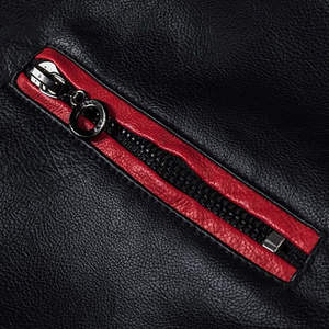 Veste en toile en cuir de mouton pur de qualité supérieure pour hommes, coupe ajustée, col montant, imperméable - Product Image 5