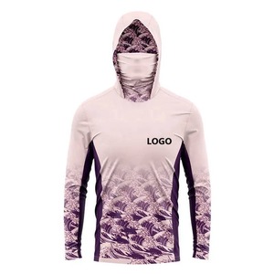 Vêtements et accessoires à séchage rapide avec logo personnalisé, marque OEM, sweat-shirt de pêche avec col, chemise de pêche en polyester, vêtements de pêche - Product Image 1