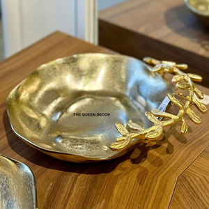 Handmade Durable Silver Aluminum Metal <b>Table</b> Top Decoration Customized Food Serving Bowl for Home Dining - Product Image 4