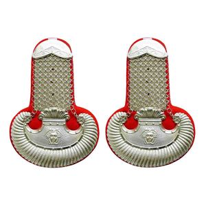 Épaulettes argentées brodées à coudre, tissu de haute qualité, épaulettes, badge d'épaule, accessoires uniformes, épaulettes argentées - Product Image 6