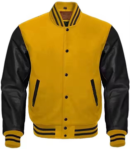 Veste bomber en molleton brodé avec lettres, veste varsity pour hommes, veste personnalisée avec logo et étiquette de l'entreprise - Product Image 4