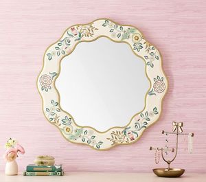 Miroir à cadre en bois avec résine et émail Miroir mural décoratif pour salon chambre et hall Miroir en émail en résine de haute qualité - Product Image 5