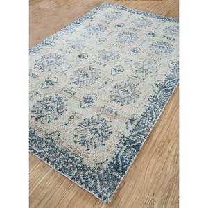 Alfombra de Poliéster Azul Nuray Anudada a Mano, Estilo Boho Geométrico para el Hogar, Pasillo, Rectangular, Patchwork Abstracto Skpl-05 para Adolescentes - Product Image 2