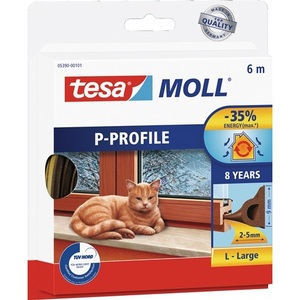 TESAMOLL 5390 Joint d'étanchéité marron pour fenêtre/porte, rouleau de 9 mm x 5,5 mm x 6 m, produit TESA - Product Image 1