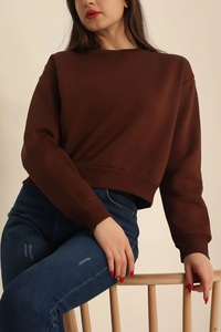 Sudadera elegante para mujer, jersey con hombros caídos, sudadera para mujer en diferentes estilos, sudadera con logotipo personalizado para mujer - Product Image 6