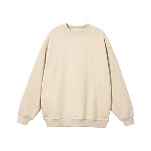 เสื้อสเวตเตอร์แบบสวมหัวคอกลมแขนยาวผ้าฝ้ายระบายอากาศได้สำหรับผู้ชายพิมพ์ลายว่างเปล่าคุณภาพสูง - Product Image 4