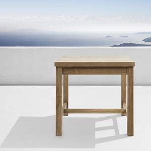 Mesa de madera de teca ecológica para uso interior o exterior, estilo minimalista para comedor o restaurante al aire libre - Product Image 2