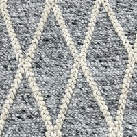 NZ Naturwolle Nordischer Knoten Boho Design Maßgefertigter Kieselstein Handgewebter Filzball-Steinteppich Wendbar Hotel