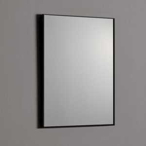 Reversible Polished Edge <b>Wall</b> Mirror 50X70 with Matte Black <b>Border</b> Dual-Sided Mirrored Surface - Product Image 1