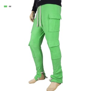 MJSI TRADING OEM Manufacturer Wholesale Men's Casual Flared Sweatpants Distressed Custom Logo Print Heavyweight High Elastic - Product Image 5