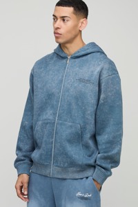 ชุดวอร์มลำลองแบบพรีเมี่ยมสำหรับผู้ชายโอเวอร์ไซส์มีฮู้ดระบายอากาศได้ดีมีซิปรูดโลโก้แฟชั่นเมืองอินเทรนด์ - Product Image 3