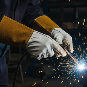 Gants de soudage TIG en cuir de vachette de qualité supérieure, logo personnalisé, résistants à la chaleur, plusieurs tailles, vente en gros OEM, gants de sécurité - Product Image 2