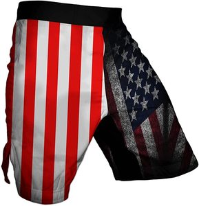Short MMA à panneau multicolore personnalisé promotionnel short MMA imprimé par sublimation léger en polyester durable à prix très bas - Product Image 1