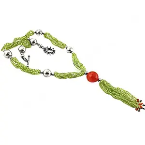 Collar de Cuentas Verdes, Estilo Bohemio Rojo para Mujer, con Diseño Religioso de Frutas, Ágata, Perla, Turquesa, Jade, para Regalos - Product Image 2