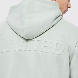 Vêtements décontractés meilleure vente à manches longues hommes sweat à capuche en relief/Logo personnalisé séchage rapide hommes sweat à capuche en relief 2025 - Product Image 4