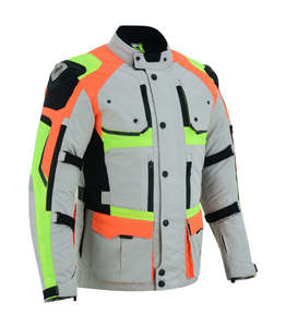 เสื้อแจ็คเก็ตมอเตอร์ไซค์คอร์ดูร่าสะท้อนแสงสำหรับผู้ชายและผู้หญิง กางเกงกันน้ำสำหรับขี่มอเตอร์ไซค์ ชุดป้องกันสำหรับขี่มอเตอร์ครอส แห้งเร็ว - Product Image 3