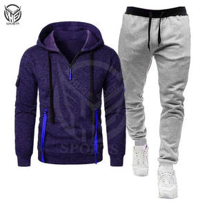 Servicio OEM, Conjunto Deportivo de Dos Piezas para Hombre, Estilo Casual, Sudadera con Capucha, Diseño Moderno, Felpa Lisa, 100% Poliéster, Venta al Por Mayor - Product Image 6