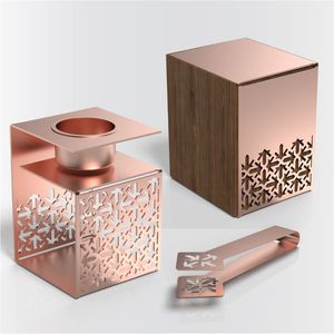 Premium Stainless Steel Geometric Bakhoor Burner Modern Middle East Oud Incense <b>Holder</b> Luxury Mubkhar for Wedding & Ramadan - Product Image 3