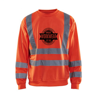 Sweat-shirts et sweats à capuche de sécurité à haute visibilité en polaire avec poche à capuche et bande réfléchissante certifiée CE, vêtements de travail pour hommes - Product Image 3