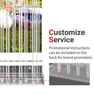 Expositor de Acrílico Ligero Personalizable de 2 Niveles para Empuñaduras de Golf, Soporte para Tiendas Deportivas, Venta al por Mayor - Product Image 4