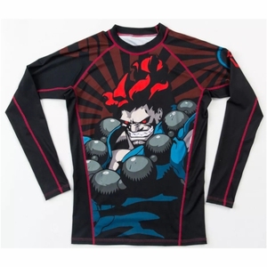 Logotipo personalizado al por mayor diseñe su propia sublimación impresa Jiu Jitsu Mma para hombres Bjj camisas Rashguard - Product Image 1