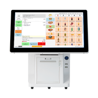 Sistema POS Táctil de Doble Pantalla GMS Google Play Android de 15.6\" + 11.6\", Sistema POS Android Todo en Uno, Caja Registradora