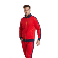 Survêtements de sport d'hiver légers grande taille en coton/polyester avec fermeture éclair pour hommes, design personnalisable, vente en gros
